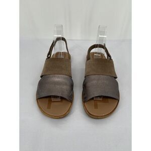 Sorel Women's Size 8 Ella II Brown Metallic Leather Slingback Flats Sandals